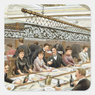 In de baai, Dinner Time - A Western Ocean Swell, f Vierkante Sticker