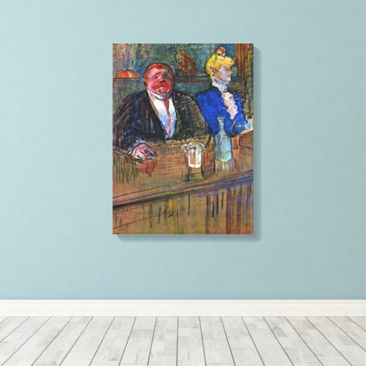 In de balie van Toulouse Lautrec, Kunst Canvas Afdruk (Insitu (Houten vloer))