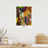 In de Bazaar in augustus Macke Poster (Keuken)