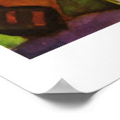 In de Bazaar in augustus Macke Poster (Hoek)