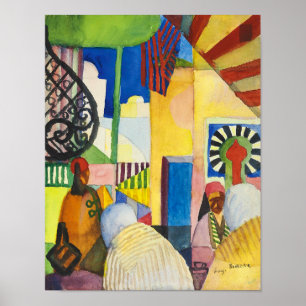 In de Bazaars   Auguste Macke   Poster