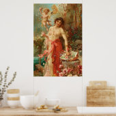 In de bloementuin door Hans Zatzka - poster (Keuken)