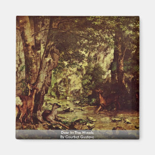In de Bossen door Courbet Gustave Magneet