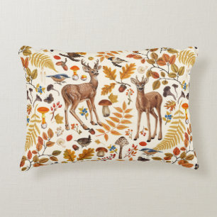 In de bossen/Herfstherten op gebroken wit Accent Kussen