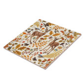 In de bossen/Herfstherten op gebroken wit Tegeltje (Zijkant)