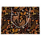 In de bossen / Herfstherten op zwart Groot Cadeauzakje (Voorkant)