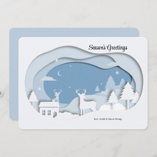 In de Bossen Holiday Greeting Kaart (Voorkant / Achterkant)