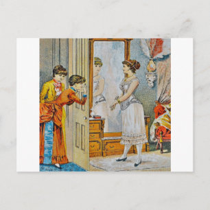 In de boudoir briefkaart