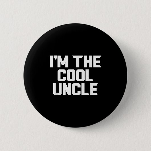 In de coole oom grappig ronde button 5,7 cm (Voorkant)