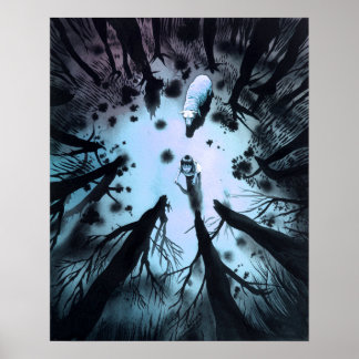 In de Deep, Dark Wood Poster Print Wall Art