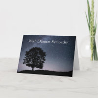 In de diepste sympathie Stars Nightsky Lone Tree