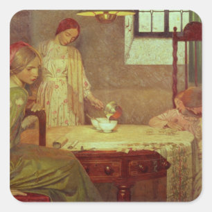 In de diepte van de winter vierkante sticker