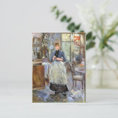 In de Dining Room door Berthe Morisot Briefkaart (Staand voorkant)