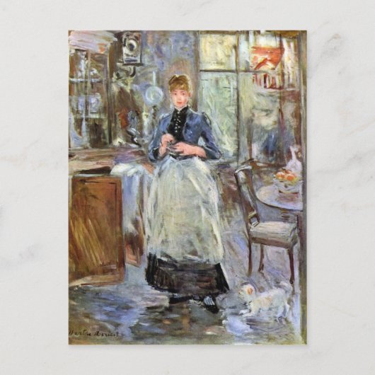 In de Dining Room door Berthe Morisot Briefkaart (Voorkant)