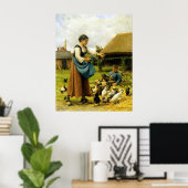 In de Farmyard ~ Julien Dupré ~ Fine Art Canvas Poster (Thuiskantoor)
