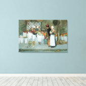 In de Florist door Childe Hassam,  kunst Canvas Afdruk (Insitu (Houten vloer))