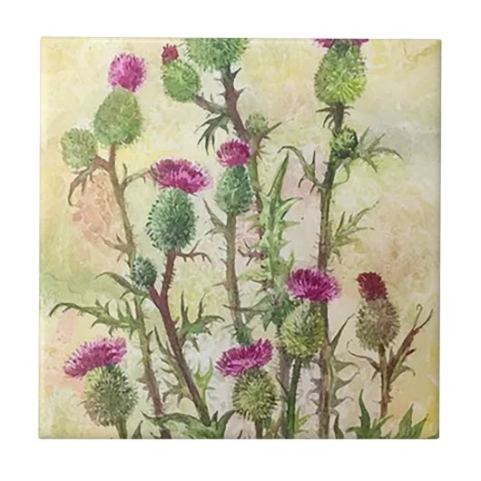 In de Flower Garden Keramische Tegel Tegeltje (Voorkant)