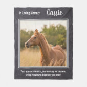 In de foto Memory Pet Memorial Horse Fleece Deken (Voorkant)