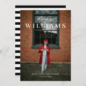 In de Foto van de Naam Afstuderen de Aankondiging  (Voorkant / Achterkant)