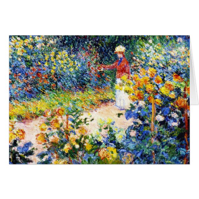 In de Garden Claude Monet vrouw schilder (Voorkant Horizontaal)