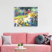 In de Garden Claude Monet vrouw schilder Canvas Afdruk (Insitu (Woonkamer))