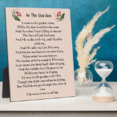 In de Garden Hymn Plaque Fotoplaat (Zijkant)