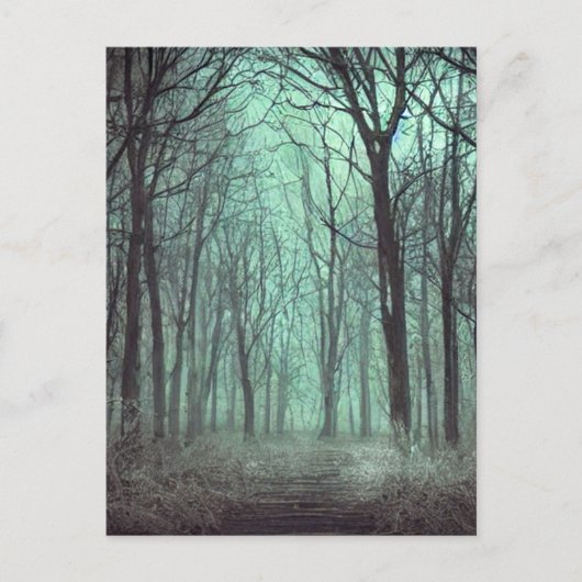 In de gehakte Bossen Briefkaart (Voorkant)