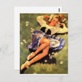In de Grass Pin Up Briefkaart (Voorkant / Achterkant)