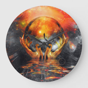 In de handen van de maker grote klok