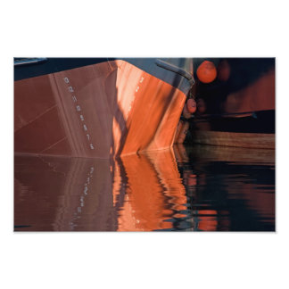 In de haven. foto afdruk