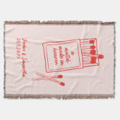 In de hemel gemaakte bruiloftdatum in het rood en deken (Voorkant)