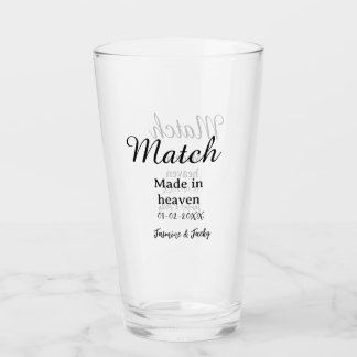 In de hemel gesloten huwelijk naam datum eenvoudig glas