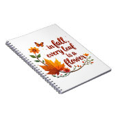 "In de Herfst is elk blad een bloem" Notitieboek (Rechterzijde)