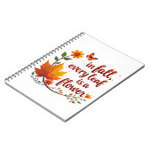 "In de Herfst is elk blad een bloem" Notitieboek (Linkerzijde)