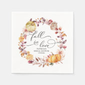 In de herfst verliefd worden Bruidsfeest bruidstaa Servet (Voorkant)