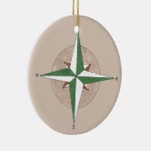 In de juiste richting compass Camping Hiking Keramisch Ornament (Rechts)