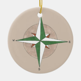 In de juiste richting compass Camping Hiking Keramisch Ornament