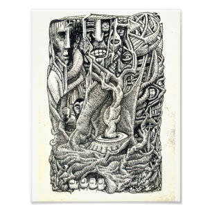 In de kelder foto afdruk