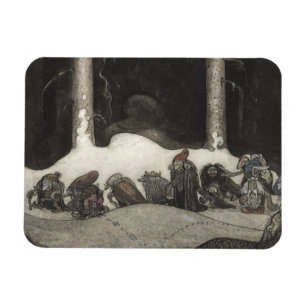 In de kerstnacht 1913 door John Bauer Magneet