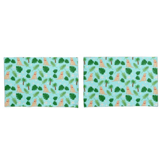 In de Kussenslopen van de Ocean Blue Tropical Pups (Voorkant-Set)