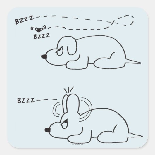 In de leeftijd van een hond vierkante sticker (Voorkant)