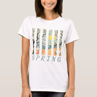 In de lente schijnt de zon, de bomen bloeien. t-shirt