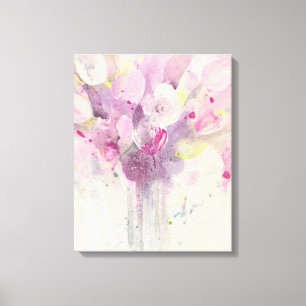  in de lente   Soft Pink Bouquet Canvas Afdruk