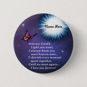 In de Lichte Vlinder Ronde Button 5,7 Cm