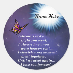 in de lichte vlinder ronde sticker