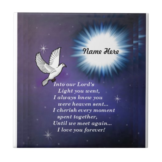 In de lichte vogel tegeltje (Voorkant)