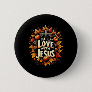 In de Liefde van Jezus vallen Eerste Herfst Dankda Ronde Button 5,7 Cm
