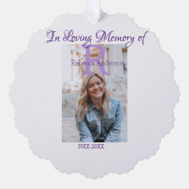 In de liefdevolle herinnering van herinnering houd ornament kaart