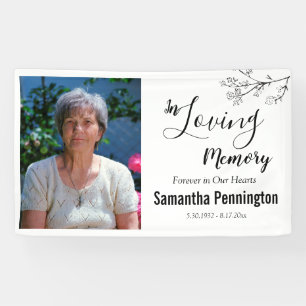In de Loving Memory Herembrance Ceramony Spandoek