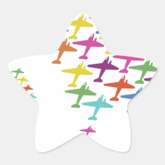 In de luchtballonluchtvaart bij formatie ster sticker